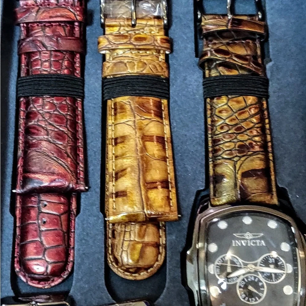 Invicta Lupah 14545 Swiss 47mm Men's Watch Multi dial Interchangeable Bands.